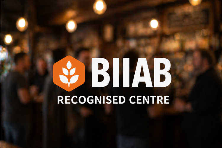 BIIAB Recognised Centre sign in a pub